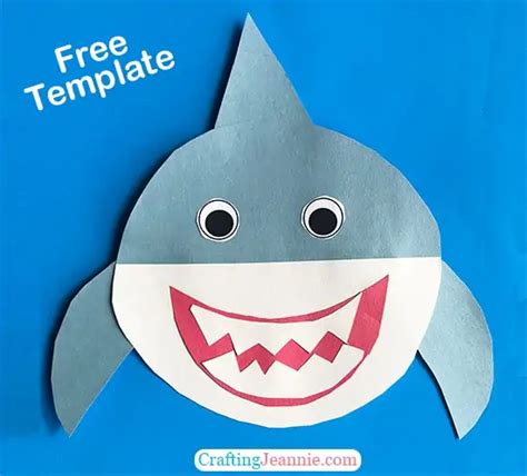 Cute Shark Template (Great For Preschool Crafts)