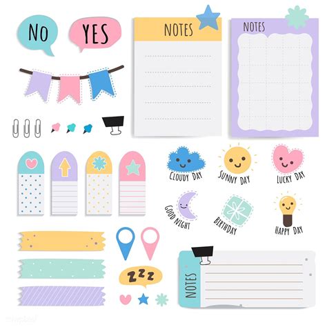 Cute Sticky Notes Design Printable