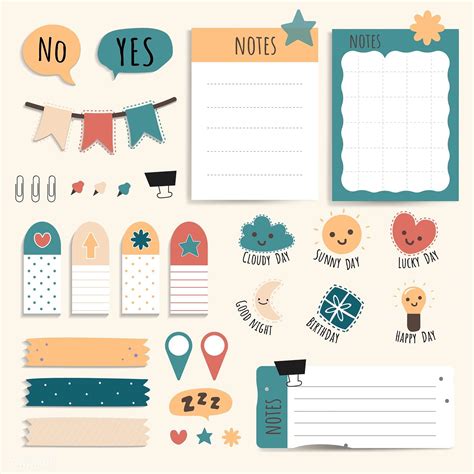 Cute Sticky Notes Design Printable