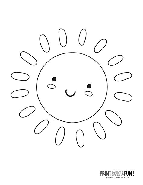 Cute Sun Coloring Pages