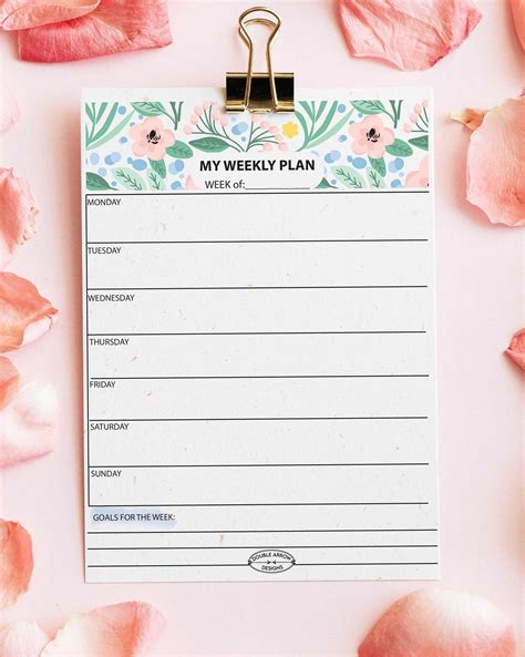 Cute Weekly Planner6 to choose from! Double Arrow Designs