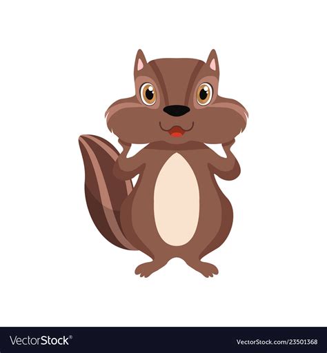 Cute chipmunk lovely animal cartoon character Vector Image