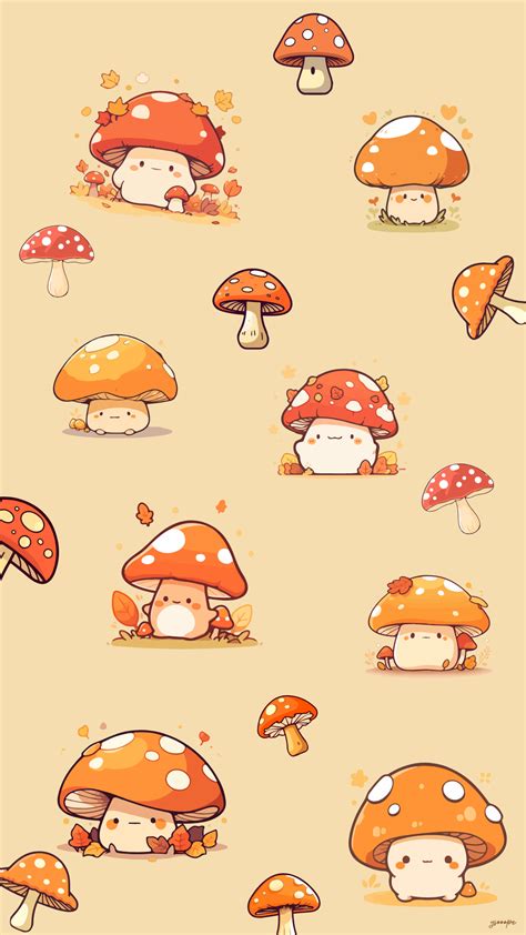 Cute mushrooms wallpaper nel 2024 Immagini autunnali, Sfondi carini