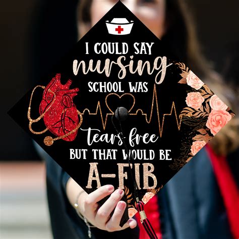 This is a witty graduation cap that you might like! This is one of our favorite graduation cap ideas for the total procrastinator. Source. Hardcore programs like nursing, law, medical school, and more, this graduation cap might be quite relatable to you! Source. The best is definitely yet to come after you graduate.