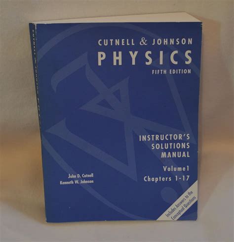 Cutnell And Johnson Physics 9th Edition Instructor Solutions