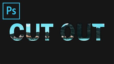 Cutout or Punched out Text Effect in Photoshop Elements