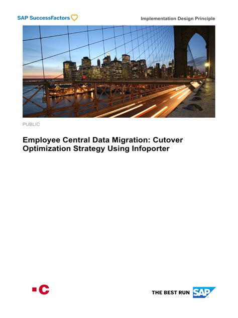 Cutover Optimization Strategy Using Infoporter for Employee Central