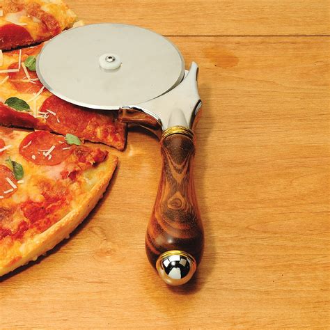 Cutters pizza. Place the blade of your pizza cutter on the stone at an angle of around 20-30 degrees. Draw the blade towards you in one long, firm motion, applying even pressure throughout. If sharpening a pizza cutter wheel, you may need to rotate it around several times to achieve an evenly sharp blade. 
