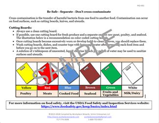 Cutting Board Color Code Chart, Workplace Wizards Restaurant Forms