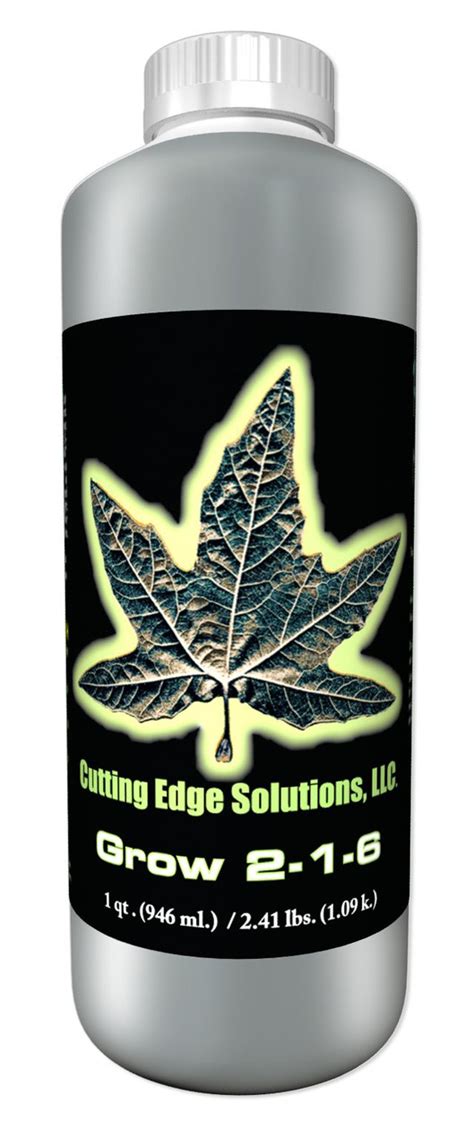 Cutting Edge Solutions Grow:2202 Grow 2-1-6 Hydroponic Nutrients, 1-Quart