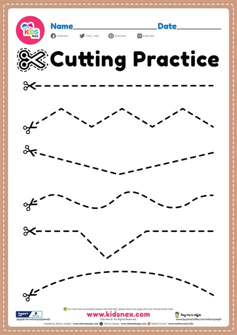 Cutting Practice Worksheet 2