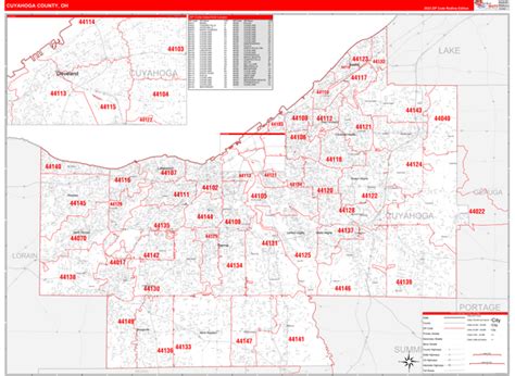 Cuyahoga County Zip Code Map Map Vector