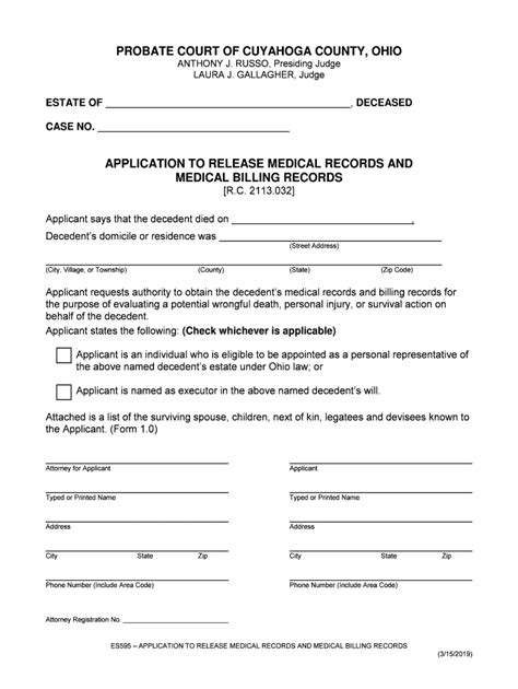 Cuyahoga county probate forms. Application for guardianship is filed in the Probate Court of the County of the ward's residence by an interested party, or on the Court's own motion. Application must include a statement of the guardian's willingness to perform as guardian, a bond as required by law, and, in the case of a prospective incompetent ward, a statement of the ward's ... 