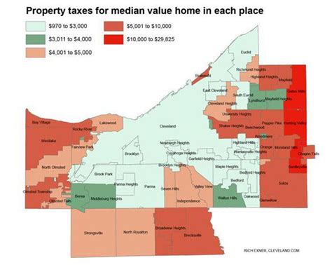 Cuyahoga County real estate taxes are significantly higher than t