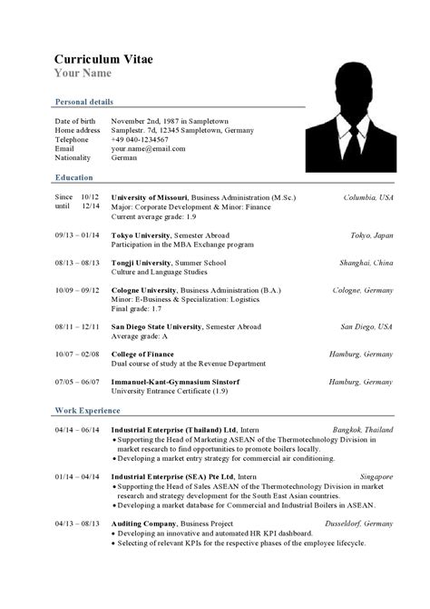 Cv Examples For Consulting Liffe Curriculum Vitae
