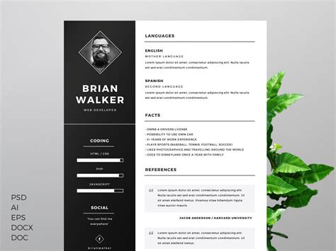 Cv Template Photoshop