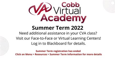 Cva blackboard. Cobb Blackboard portal is a digital platform for online teaching, knowledge sharing, learning and community building. ... Apr 1, 2020 – Register · Course Catalog · Login to Blackboard · CVA Learning Center · Office 365 Support · Office 365 Sign-In · Cobb Digital Library · Cobb … > More Info. Last Updated: 2021-10 ... 