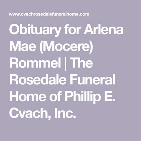Cvach funeral home obituaries. Viewing at the Rosedale Funeral Home of Philip E. Cvach, 1211 Chesaco Avenue, Rosedale, MD on Monday, June 4 from 3 pm to 5 pm and from 7 pm to 9 pm. Visitation beginning at 9:30 am at the funeral home on Tuesday, June 5 followed by prayer service at 10:15 followed by burial at Gardens of Faith Cemetery. 