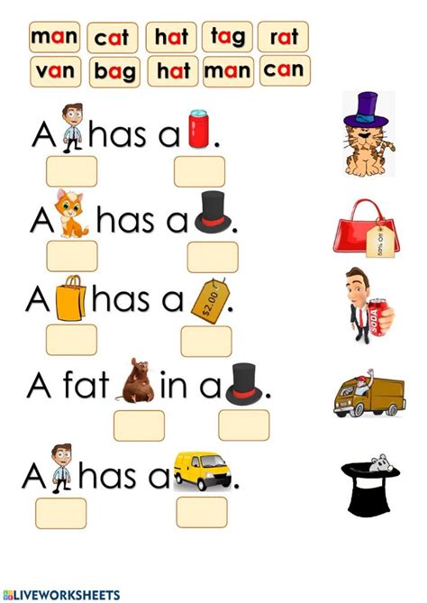 Cvc words interactive exercise