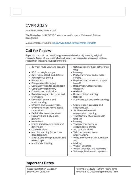 Cvpr papers. The accepted papers are: β-CLIP: Text-Conditioned Contrastive Learning for Mul...