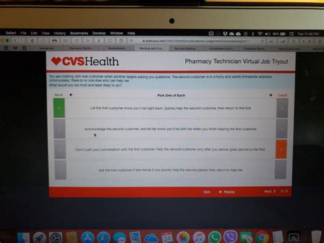 Cvs assessment test answers. I can't seem to get 100% on my safety zone assessment and my on the job training is this weekend. I know if I don't pass I probably can't go to training. I'm getting tripped up on these specific questions: You are prompted to retrieve an RTS vial for a prescription, when you get to the shelf, you cannot find an RTS for this product. 
