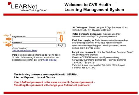 Cvs learn net. Enterprise Login Form. Retail Store & Minute Clinic Colleagues: Enter your 7 Digit Employee/Contractor ID number and password. Corporate Retail & PBM Colleagues: Enter your computer (Windows) ID and password. Aetna Colleagues: Enter your A or N ID and password. Having issues logging in? 
