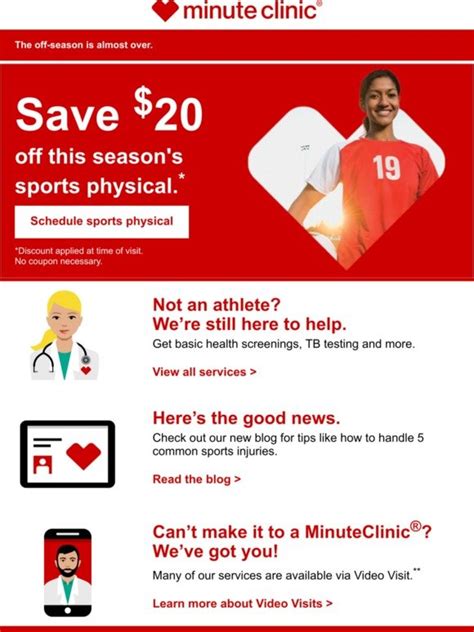 Walk-in Sports Physicals by CVS MinuteClinic at 6701 RIDG