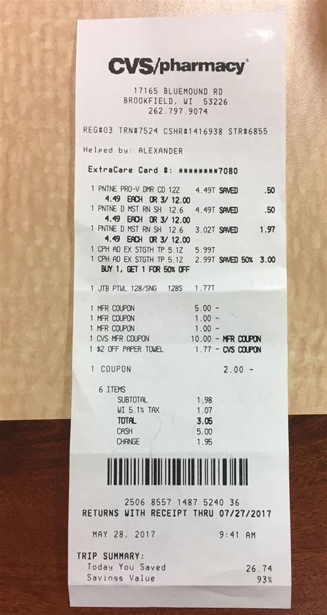 Cvs pharmacy receipt. Use this CVS pharmacy receipt template within our online receipt generator to create a custom receipt. Generate a CVS receipt using this template. Why you might need to create a CVS receipt. There are several reasons why you might need a receipt from CVS. If you have made a purchase and need to return or exchange an item, you will need a ... 