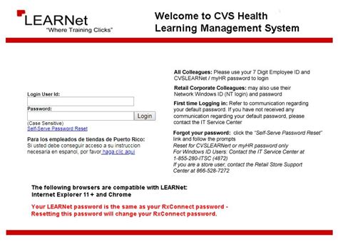 If you are still unable to log in, contact the CVS Health HR Service Center at 1-888-694-7287 say Health and Well-being. Note: If you are using a shared computer or a computer in a public place, like a library or community center, be sure you close all browser windows and tabs and log out when you are done. This will keep your information secure.. 