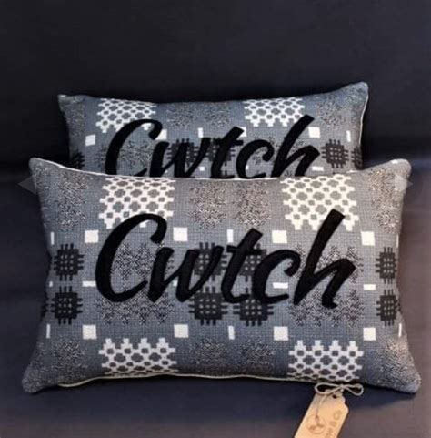 Cwtch cushion with filler grey Welsh cushions Wales gifts eBay