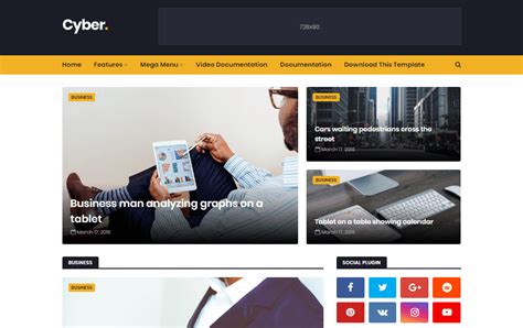 Cyber Premium Blogger Template Cyber Blogger Template Download