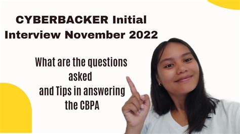 Cyberbacker Interview Tips for First Time Jobseeker