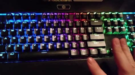 To cycle through the RGB modes, press the LED light button 