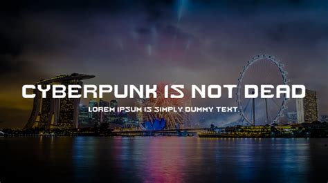Cyberpunk Is Not Dead Font Download