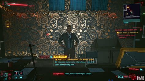 Almost certain it's a bug, triggered by not doing things in a very specific way in your approach (also noticed there are no goons in the penthouse, when there should be). Retried from an earlier save and still no joy - just had to move on. Frustrating. 5tannyB0bs - 2 years ago - report.. 