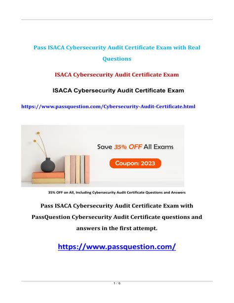 Cybersecurity-Audit-Certificate Prüfungsfrage