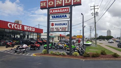 Cycle world va beach. Cycle World has been in business for more than 40 years. We have worked hard to establish ourselves as the powersports leader in Tidewater! Our 30,000-square-foot facility located in Virginia Beach, just one-half mile west of Town Center, showcases more than 500 new and pre-owned motorcycles. With more than $5,000,000 of powersports inventory ... 