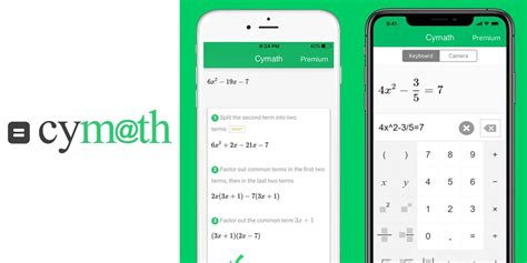 Cymath is an app to solve math problems automatically. Even if you don't know how to solve second-grade level equations or have no idea what a sine or .... 