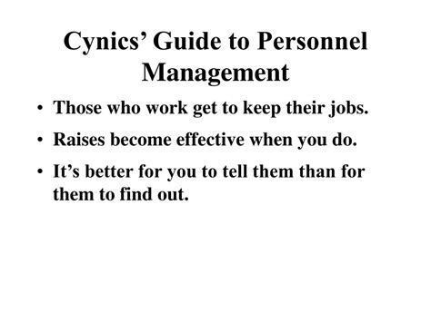 Cynics Guide To Management