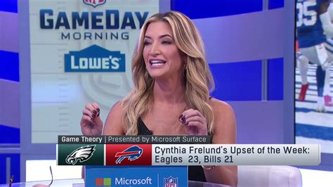 Cynthia Frelund's model projects the final score, win probability, and cover probability for Super Bowl 57. Cynthia Frelund gives her game picks and probabilities for every showdown in Week 3.. 