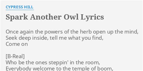 Cypress Hill - Spark Another Owl - text - KaraokeTexty.cz