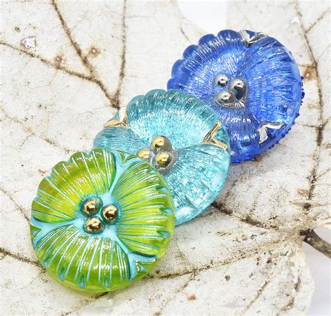 Czech Glass Buttons for Jewelry - Nirvana Beads