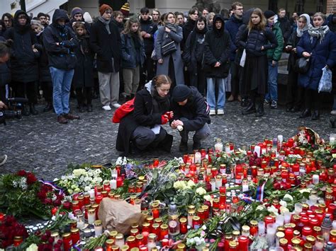 Czechs mourn 14 dead and dozens wounded in the worst mass shooting in the country’s history