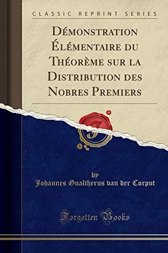 Démonstration élémentaire du théorème sur la distribution des nobres premiers. - The clinical dietitians essential pocket guide.