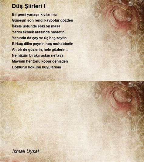 Düş Şiirleri Düş ile İlgili Şiirler. 