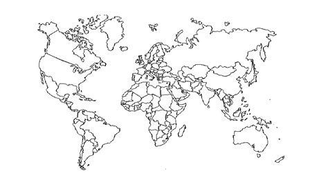 Dünya haritası boyama sayfası