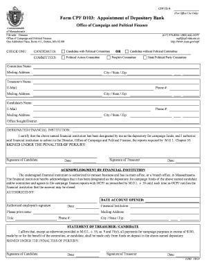 D 103 Form