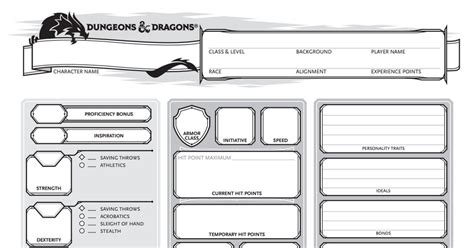 D D 5th Edition Sanity Honor Form Fillable Character Sheet Printable