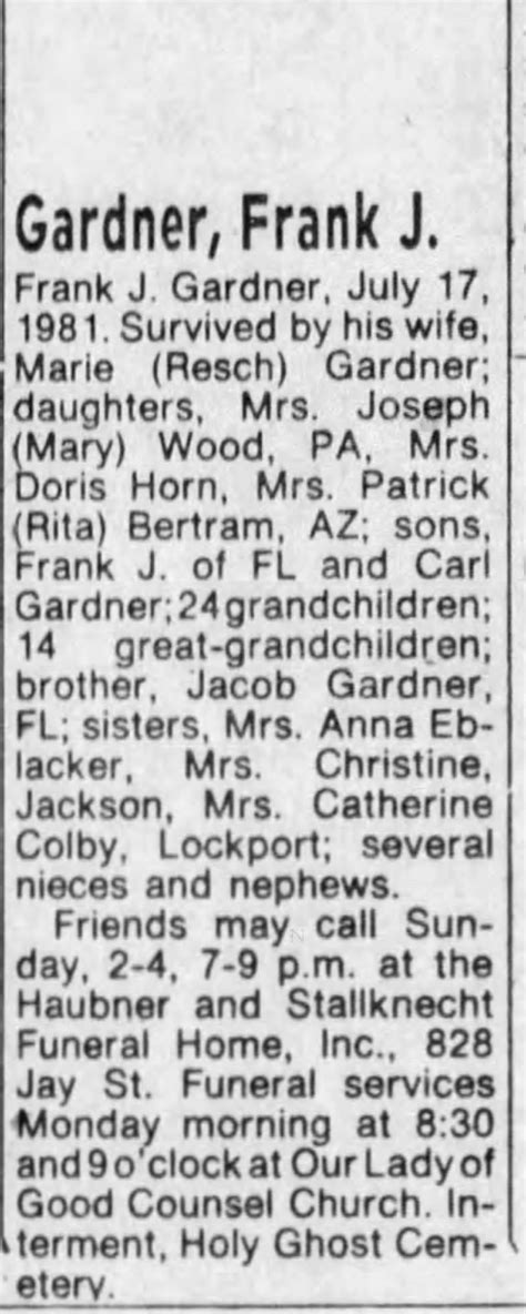 D and c rochester ny obituaries. Special thank you to close family & friends. Calling hours will be Tuesday March 5, 4-7pm at New Comer Cremations & Funerals, 6 Empire Blvd. Funeral mass the following day 10am at St. Ambrose ... 
