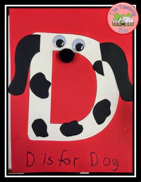 D is for Dog Letter of the Week D craft on The Teaching Zoo blog